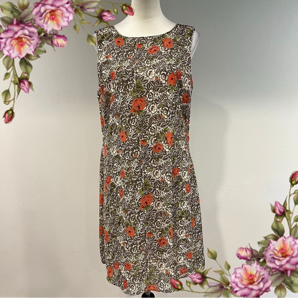 Fashion bug A-line scoop neck floral‎ plus size dress size 16